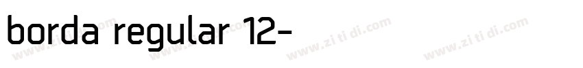 borda regular 12字体转换